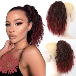 Synthetic Short Corn Wave Ponytail, Drawstring Ponytail Extension for Black Women Clip in Ponytail Hairpieces (10 Inch ,1Pcs)