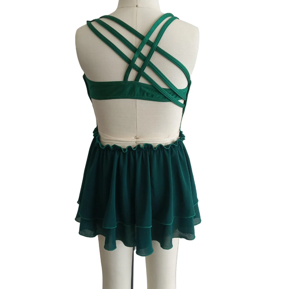 

Kids Girls Retail WholesaleNylon Mesh Modern Dance performance suit practice suit Personalized dance performance clothin