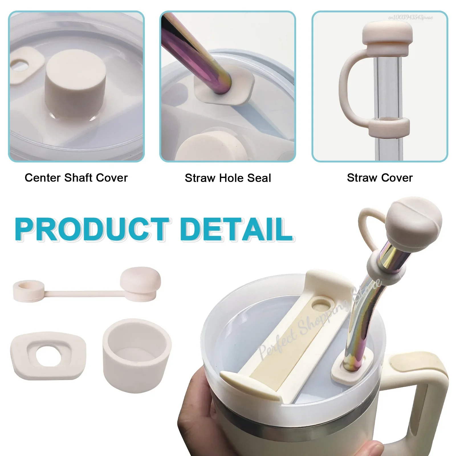 3pcs/set Silicone Spill Proof Stopper for Stanley Cup Tumbler Accessories Straw Cap Cover Spill Stopper Leak Stopper