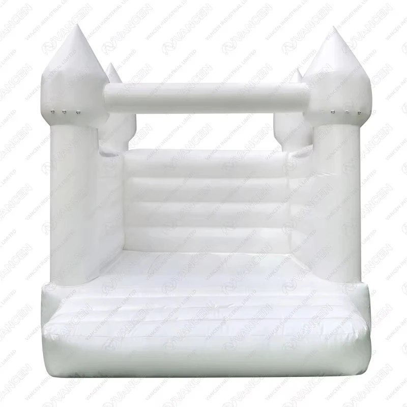 10' x 10' PVC wit springkasteel binnen buiten springkasteel voor kinderen / verjaardagsfeestje / halloween / kerstfeestevenement