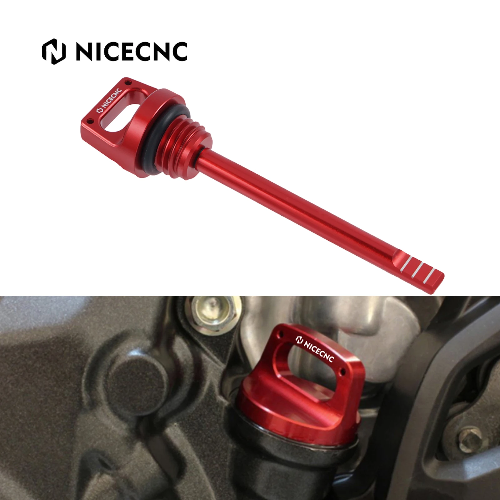 NiceCNC For Honda CRF450R 2017-2022 CRF450RX 2017-2020 CRF450RWE 2019-2020 CRF 450R 450RX Oil Dipstick Plug Engine Dip Stick