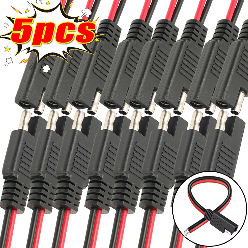 Car Extension Cable Solar Panel Cable SAE Connector Extension Cord Quick Connector Disconnect Plug SAE Power Supply 1/2/3/5PCS