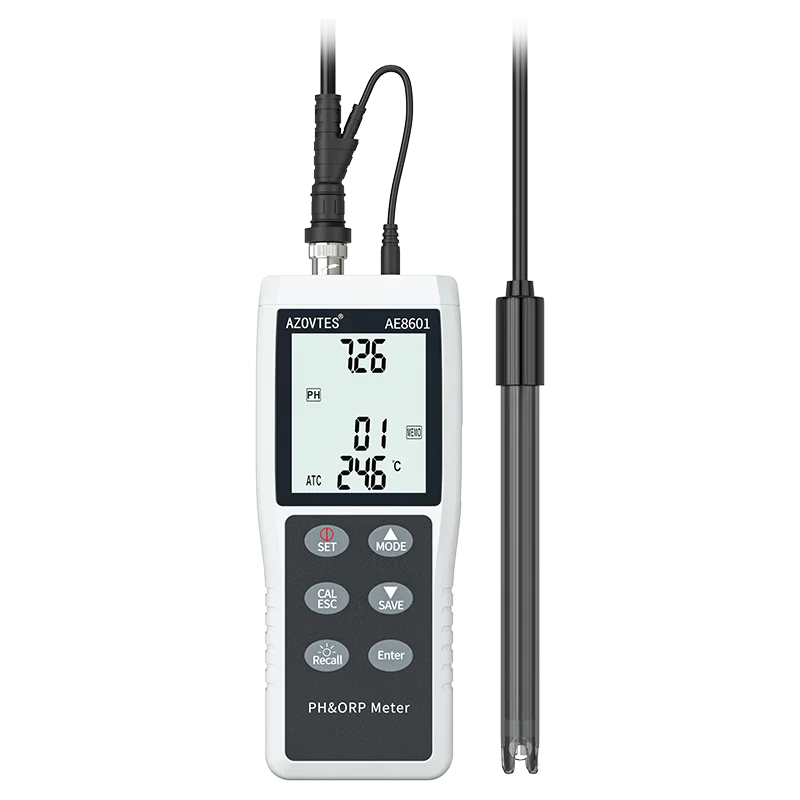 All-in-One Multi Probe Portable Water Quality Testing Equipment PH Meter Temperature Sensor LCD Display ABS Material
