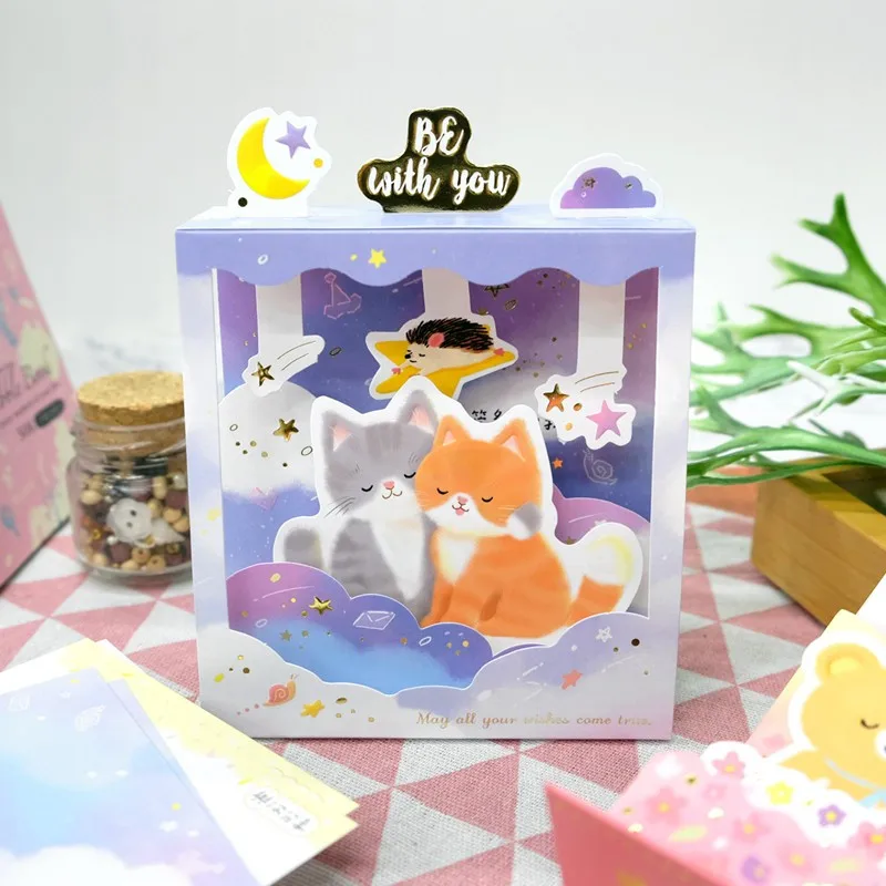 

Creative Bear Birthday Greeting Card: A Sweet Confession Gift—3D Pop-up Cute Cat All-Purpose Card with Envelope