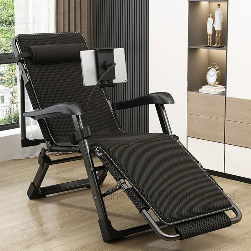 Metal Black Recliner Luxury Creative Back Rest Portable Unique Modern Chair Industrial Outdoor Poltrona Relax Bedroom Furniture