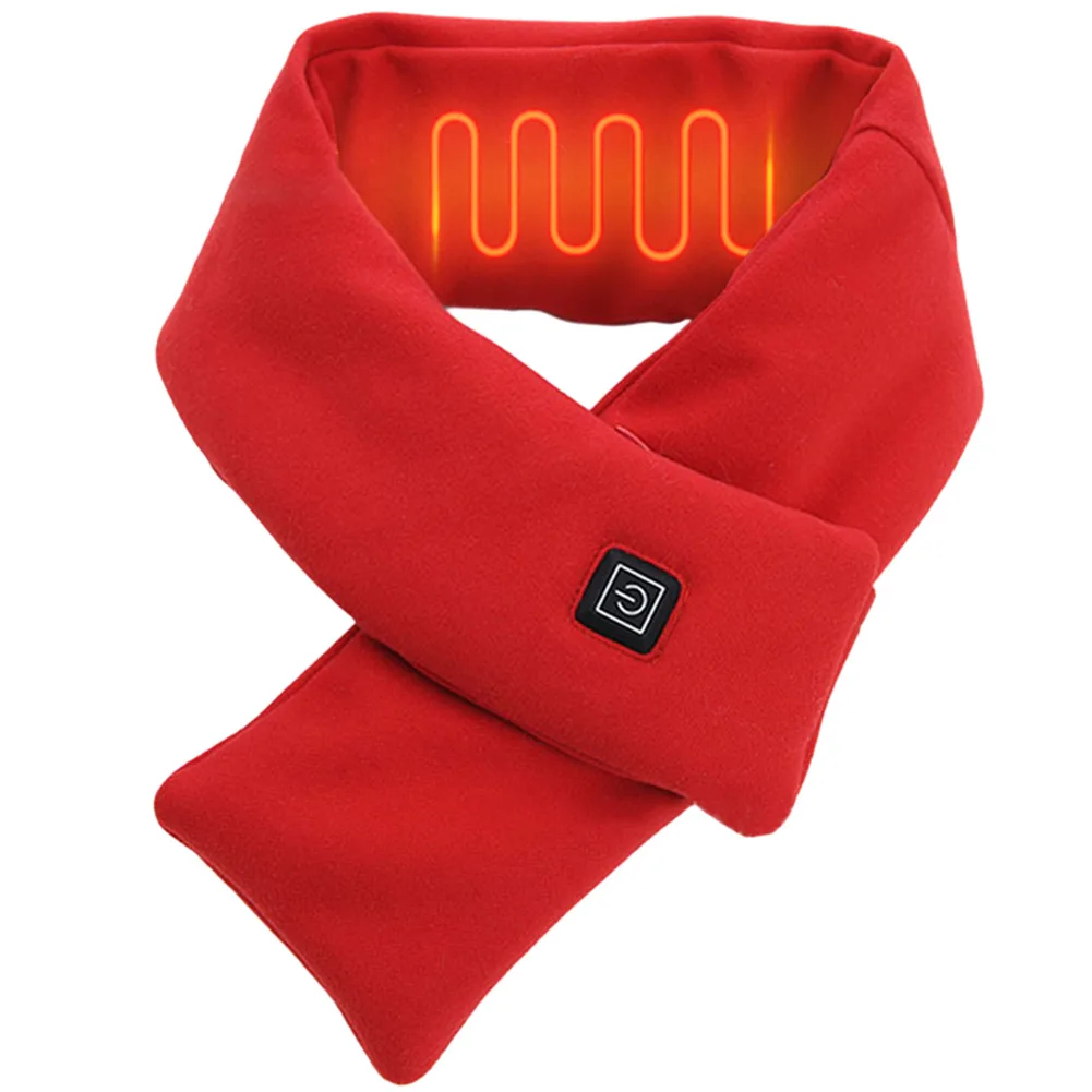 Electric Heating Scarf USB Charging Neck Heating Pad Cold-Proof Thermal Neck Wrap Warmer Washable for Outdoor Camping Hiking