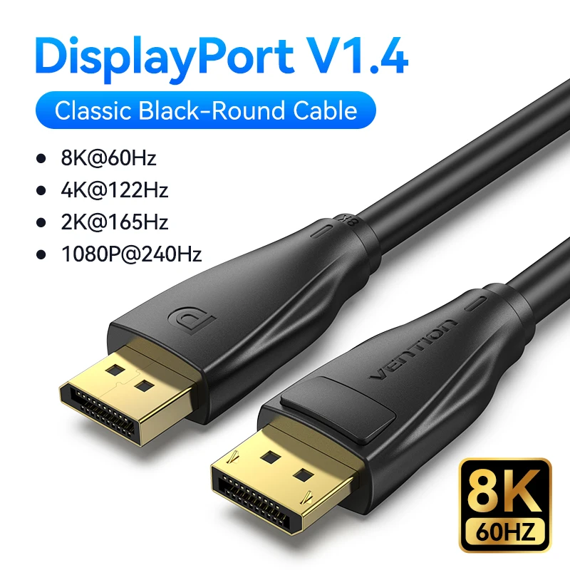Ventie 8K DisplayPort 1.4 Kabel voor TV 4K144Hz 32.4Gbps HDR DisplayPort naar DP voor PC Computer Gaming Monitor projector DP Kabel