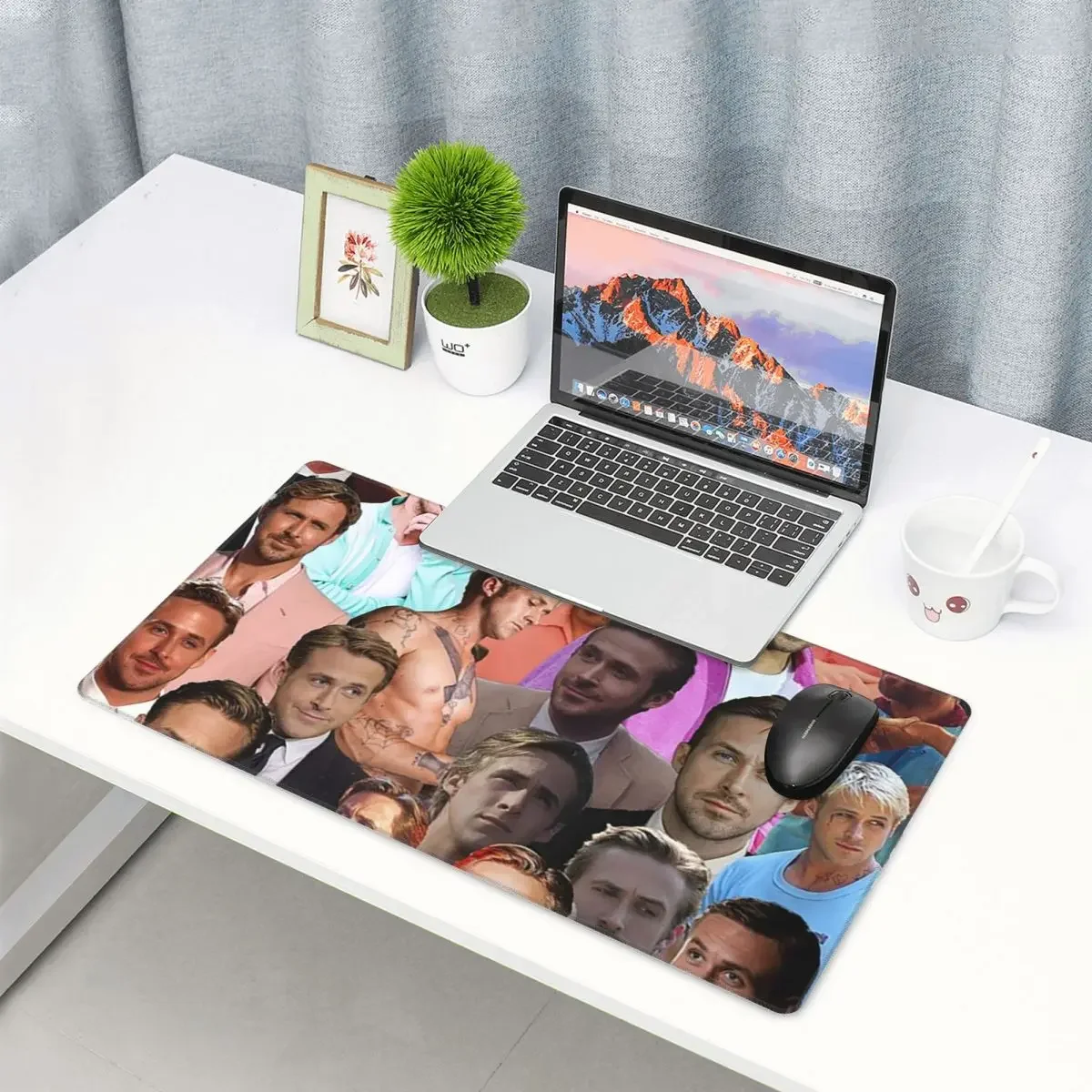 Large Mouse Pad Ryan Gosling Photo Collage Gamer PC Laptop Mats Keyboard Carpet Computer Gaming Office Accessories Desk Mat