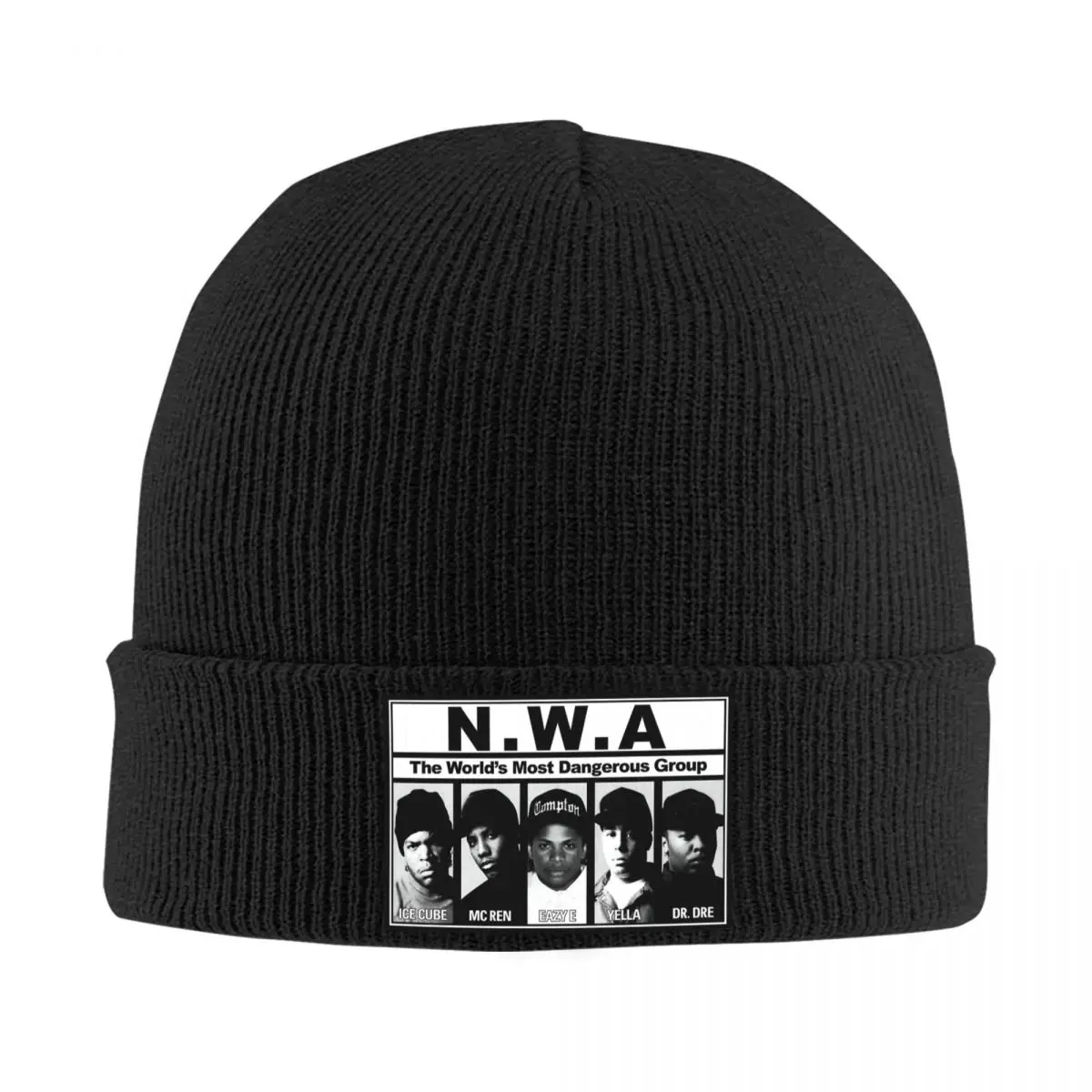 NWA Band Bonnet Hats American Hip-Hop Group Beanie Hats Printed Knit Hat Spring Retro Female Male Gym Warm Cap