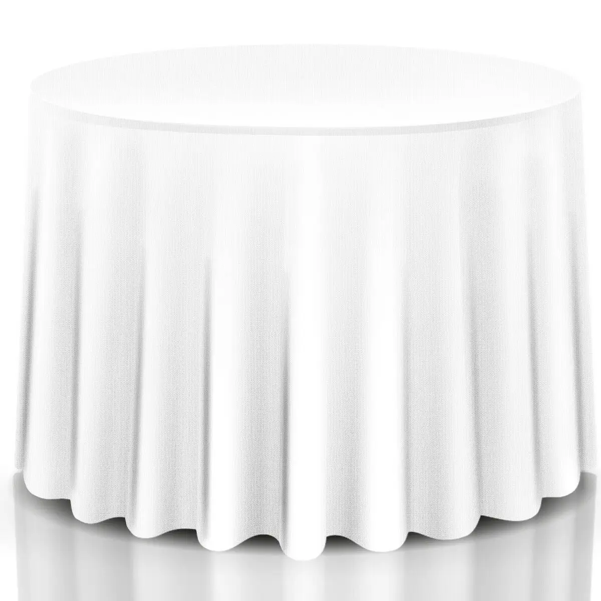 Imagem -06 - Polyester Polyester Toalha de Mesa Redonda Poliéster para Casa Casamento Restaurante Festa Branco 10 Peças 120