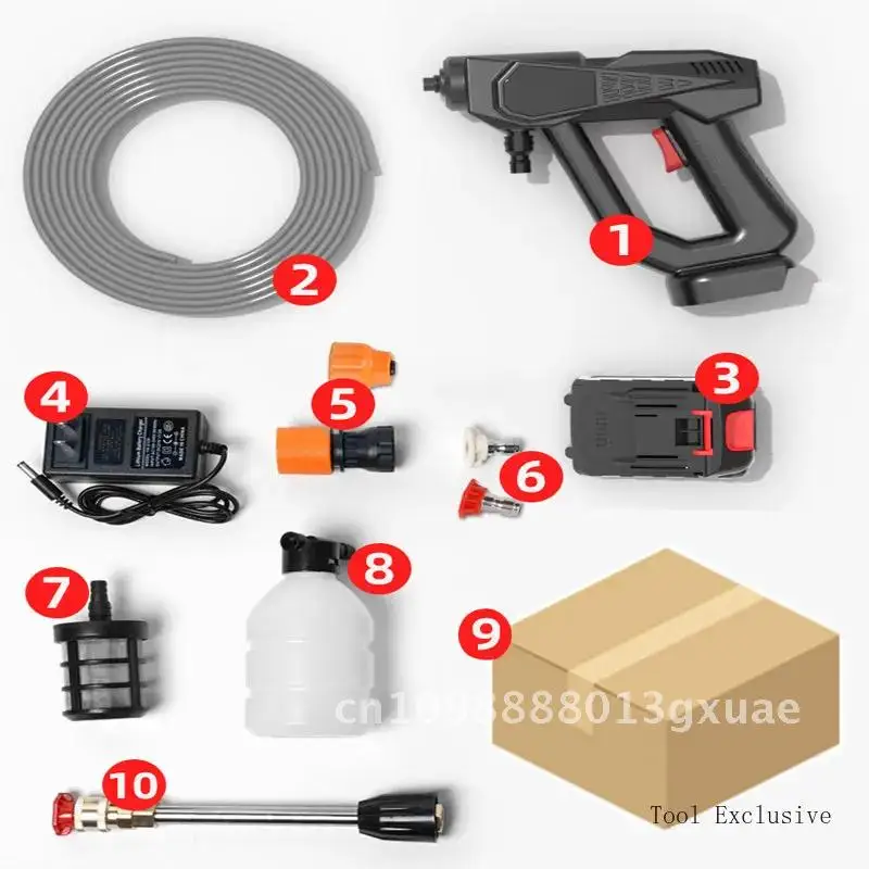 

Portable Wireless Car Washing Machine High Pressure Household Water Garden Watering Gun Wash Car Cleaning Tool Gun Yard Outdoor