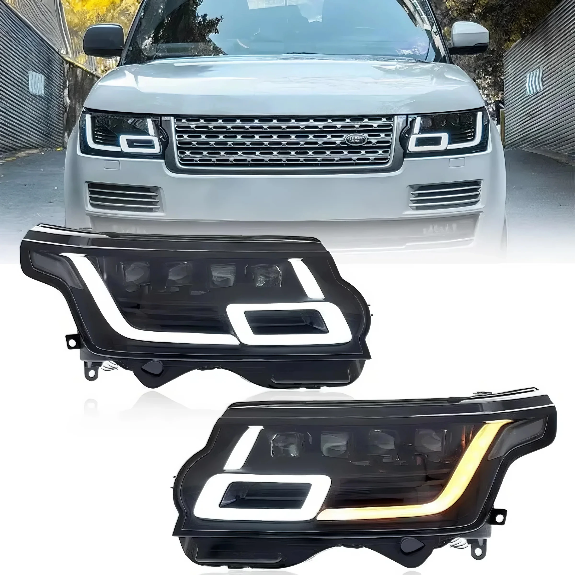 

Headlight LED Headlights for Range Rover Voque L405 2013-2017 Upgrade Matrix Projector Lens DRL Daytime Running Lights