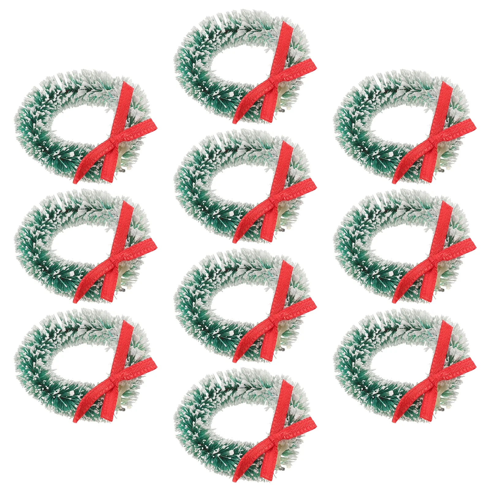 10 個ミニガーランドぶら下げ装飾クリスタルオーナメントハート型ワイヤーリースフレームゴールドツリーオーナメントサイザル麻シルク