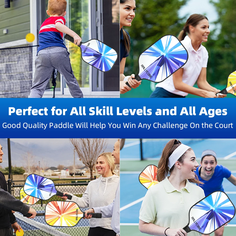 مجموعة مجاديف كرة البيسبول |   وجه الألياف الزجاجية |   قلب قرص العسل |   4 كرات |   حقيبة حمل |   داخلي وخارجي |   الكبار الشباب