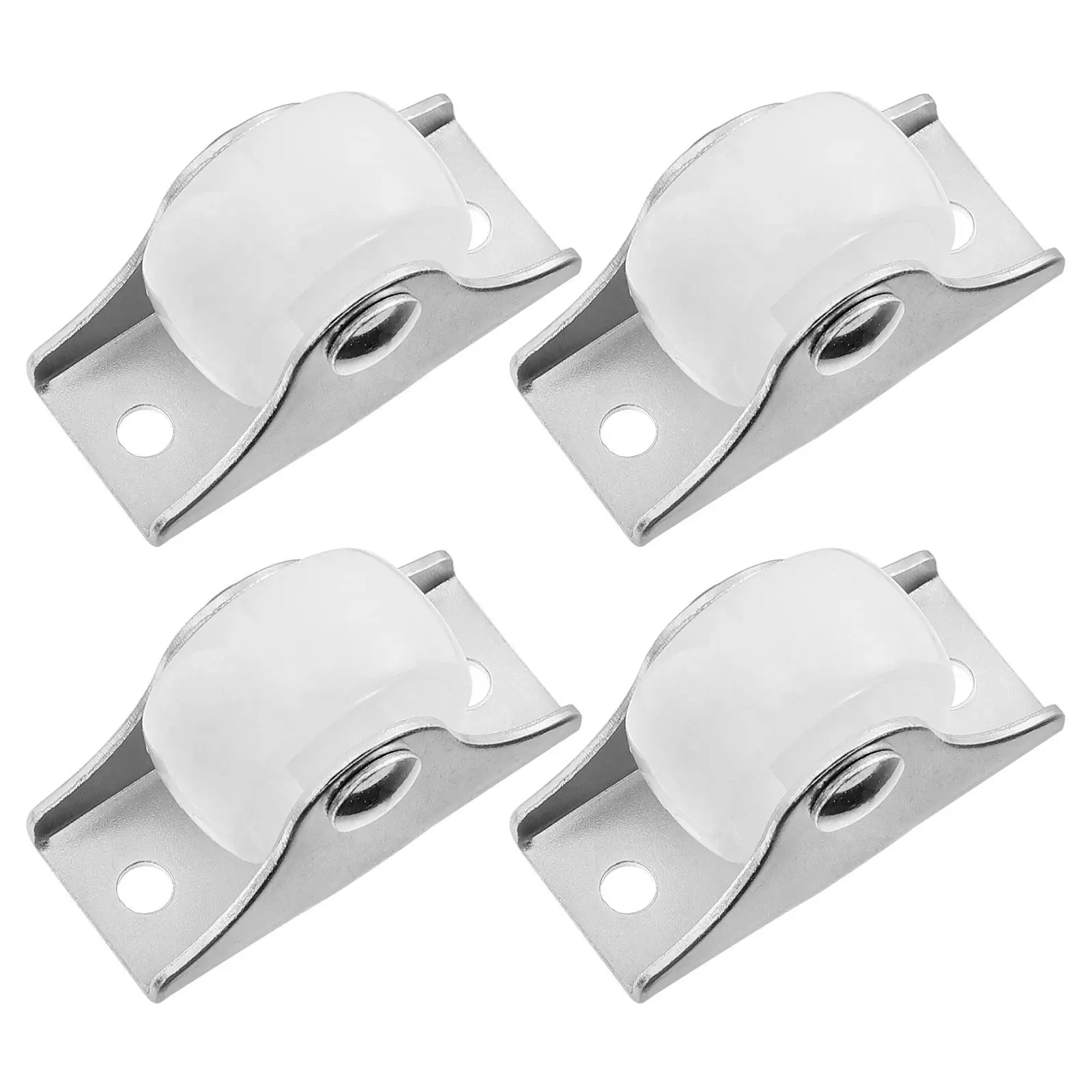 

16 Pcs Swivel Caster Pulley Drawer Wheel Rotating Board Roller Silver Furniture