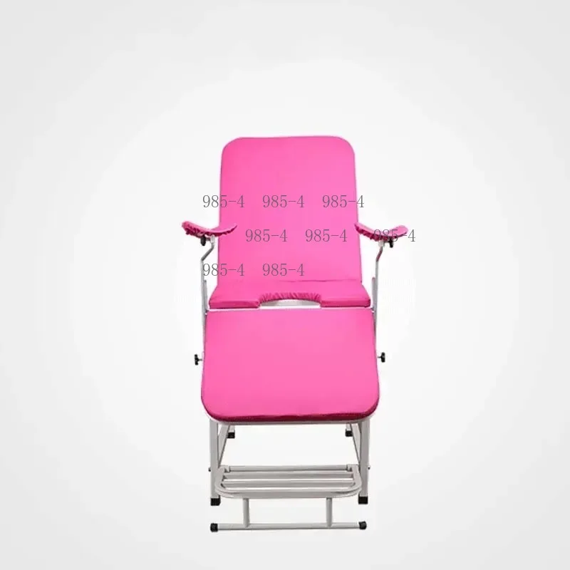 Simple  Delivery Bed Adjustable Portable  Chair With Stirrup For Examination
