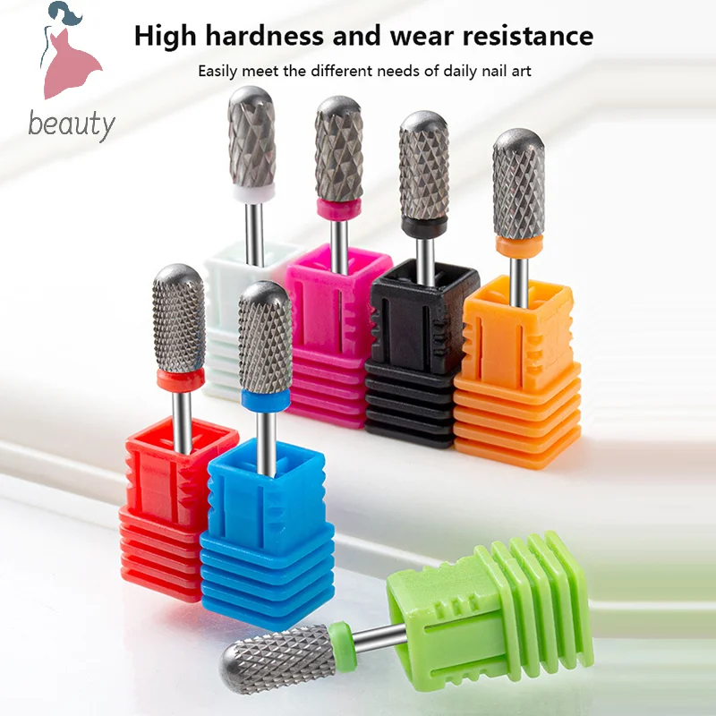 Polishing Manicure Tungsten Steel Grinding Head Single Cylindrical Bald Type Polishing Drill Polishing Manicure Tools