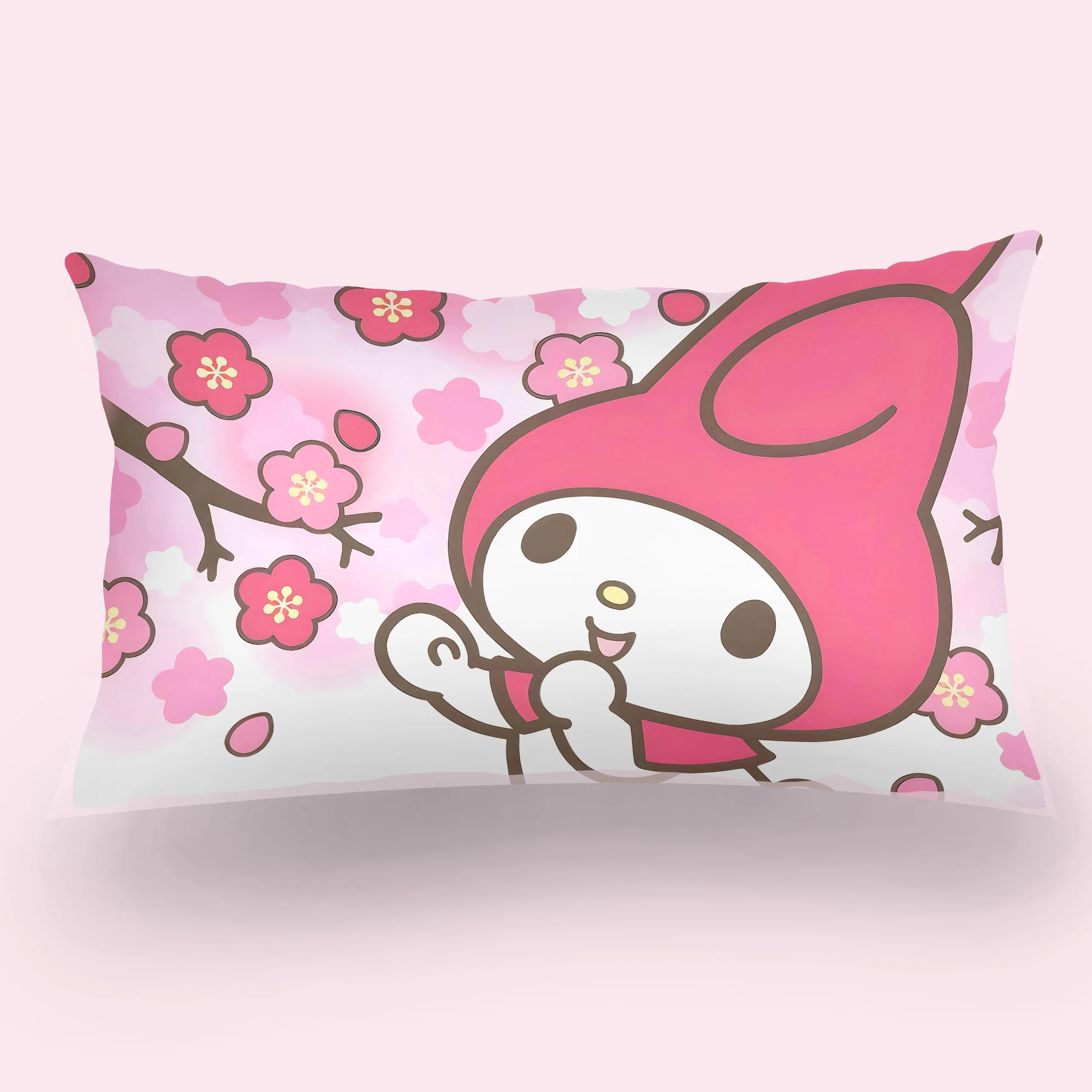 Hot Sanrios Cute Melody Double-sided Printing Rectangle Pillow Case Bedside Pillowcase Sofa Cushion Cover Room Home Decoration