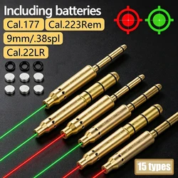 Green Red La-ser Boresighter 9mm .177 22LR.38spl .223Rem .7mm 45ACP Cal La-ser Bore Sight High Quality Machined Zeroing Training