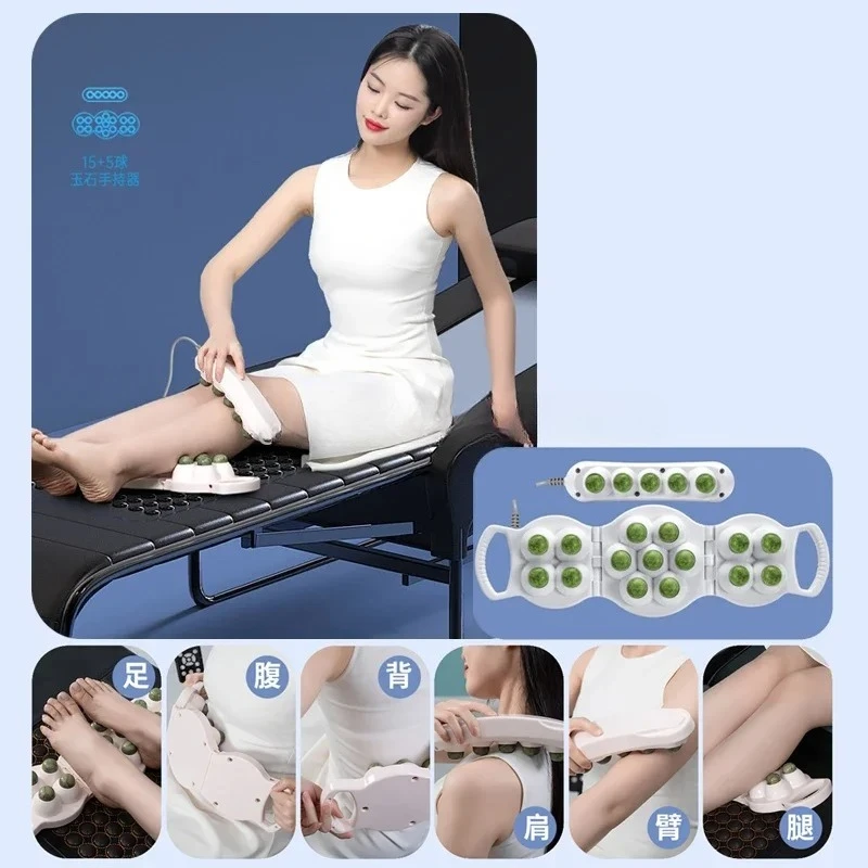 Hot Sale Korea Full Body Master V3 Therapy Thermal Jade Massage Mattress Infrared Jade Roller Massage Bed