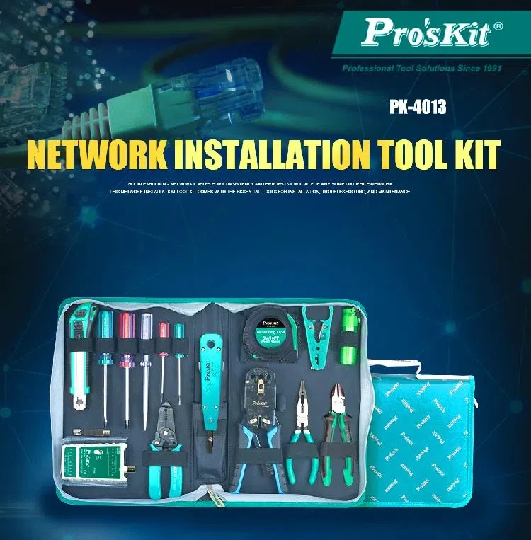 Baogong network cabling tool set crimping pliers Network cable pliers telecommunications maintenance tool PK-4013