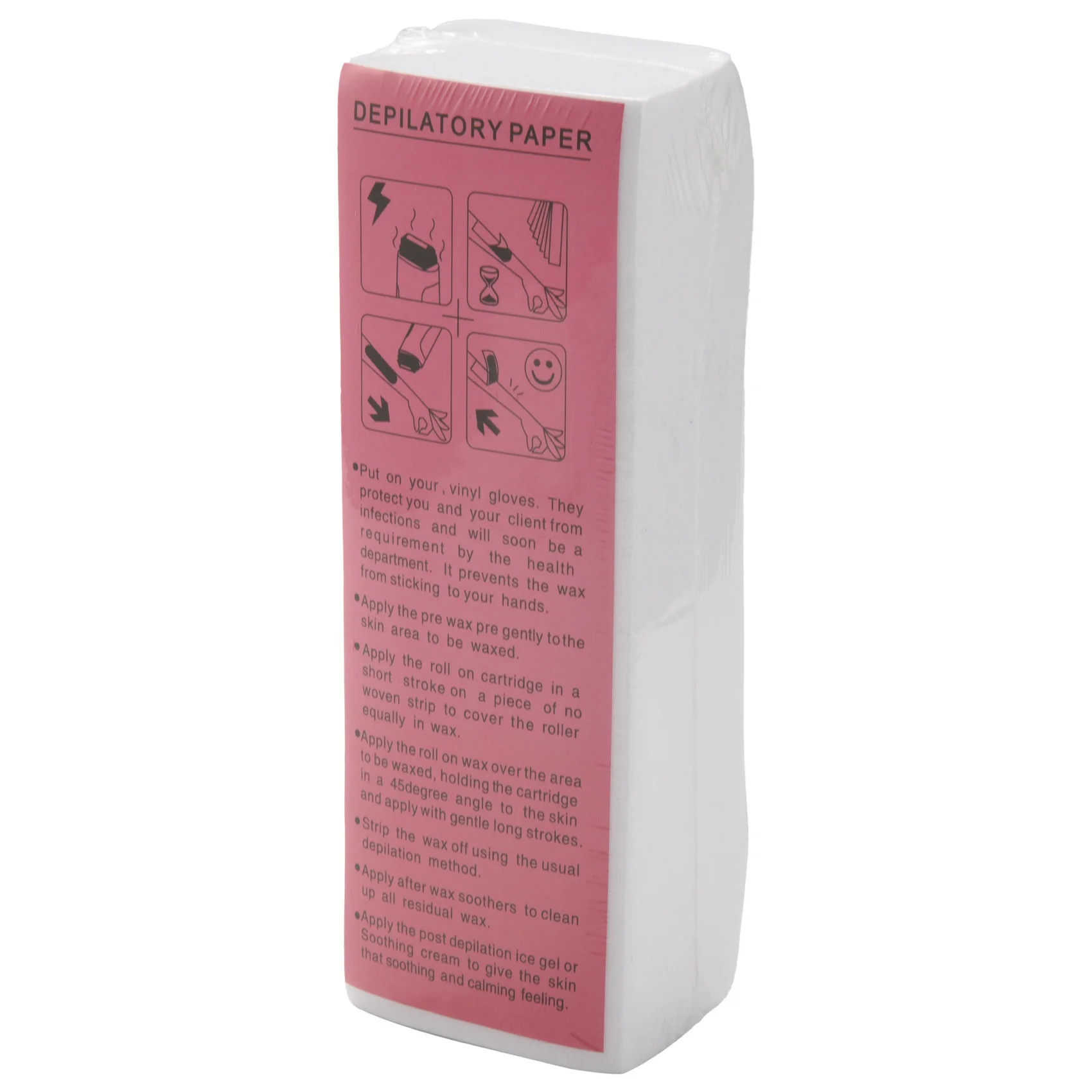 【بسيط】 400 عبوة من شرائط إزالة الشعر بالشمع غير المنسوجة، شرائط إزالة الشعر باللون الأبيض