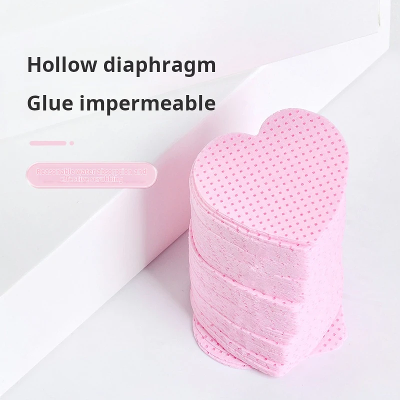 糸くずの出ないネイルワイプ 500 枚、コンテナ付きまつげエクステンショングルーワイプ、超吸収性ソフト不織布ラッシュグルーワイプ