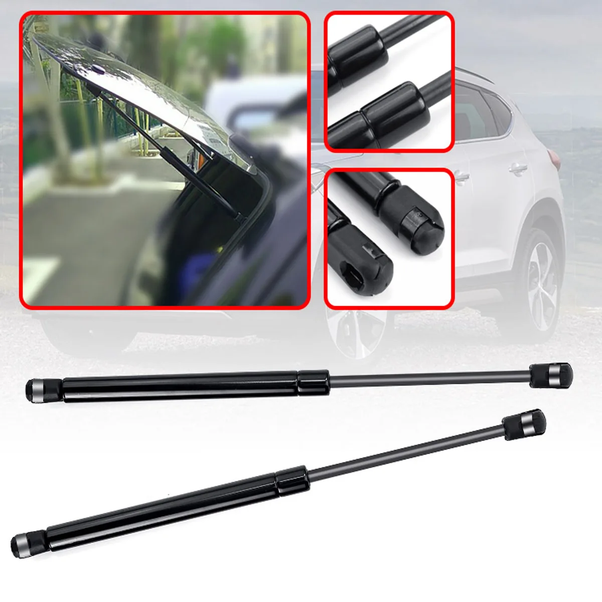 Resorte de Gas para ventana trasera de coche, barra de soporte de puntales de elevación de choque para Hyundai Tucson 2005, 2006, 2007, 2008,