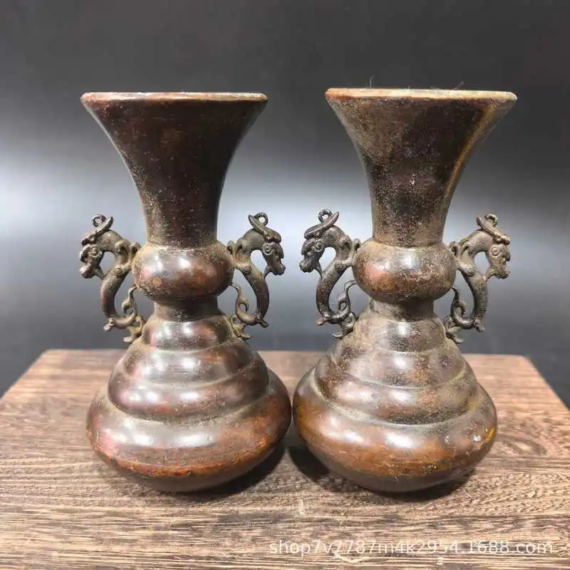 Brass Craft Ornament: Prosperity and Abundance Flower Vase for Home Decoration