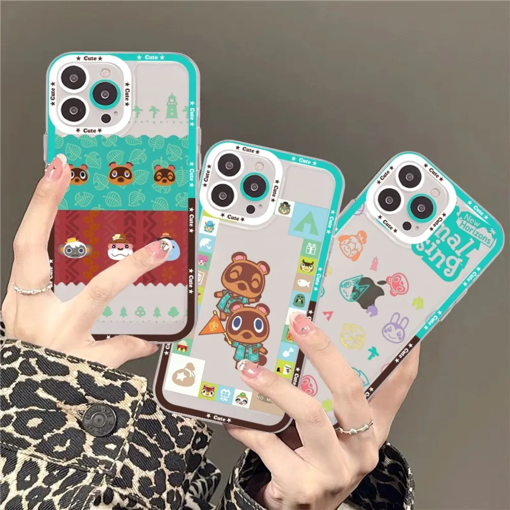 

A-Animals C-Crossings Phone Case For Samsung S 20 21 22 23 Lite Plus Ultra Clear Mobile Cover Funda