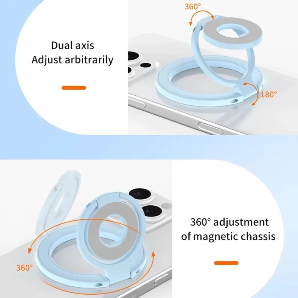 Neue Magnetische Telefon Ring Halter Doppelseitige Klapp Telefon Ständer Zubehör Sichere Tragbare Grip Halterung Unterstützung Für iPhone Samsung
