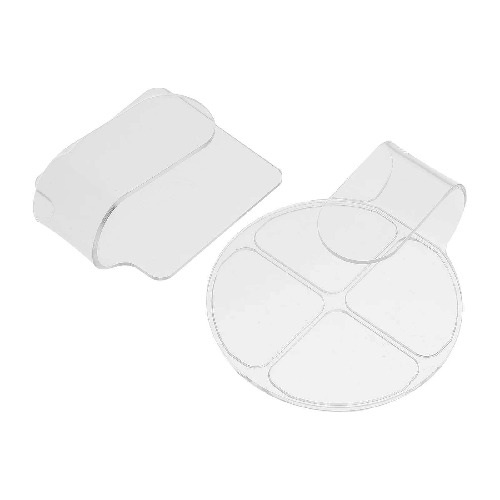 مجموعة لوحة مكياج مكونة من قطعتين من ألوان الخلط المحمولة المصنوعة من الأكريليك الشفاف لمزج الأساس والأصباغ السائلة لكريم الأظافر