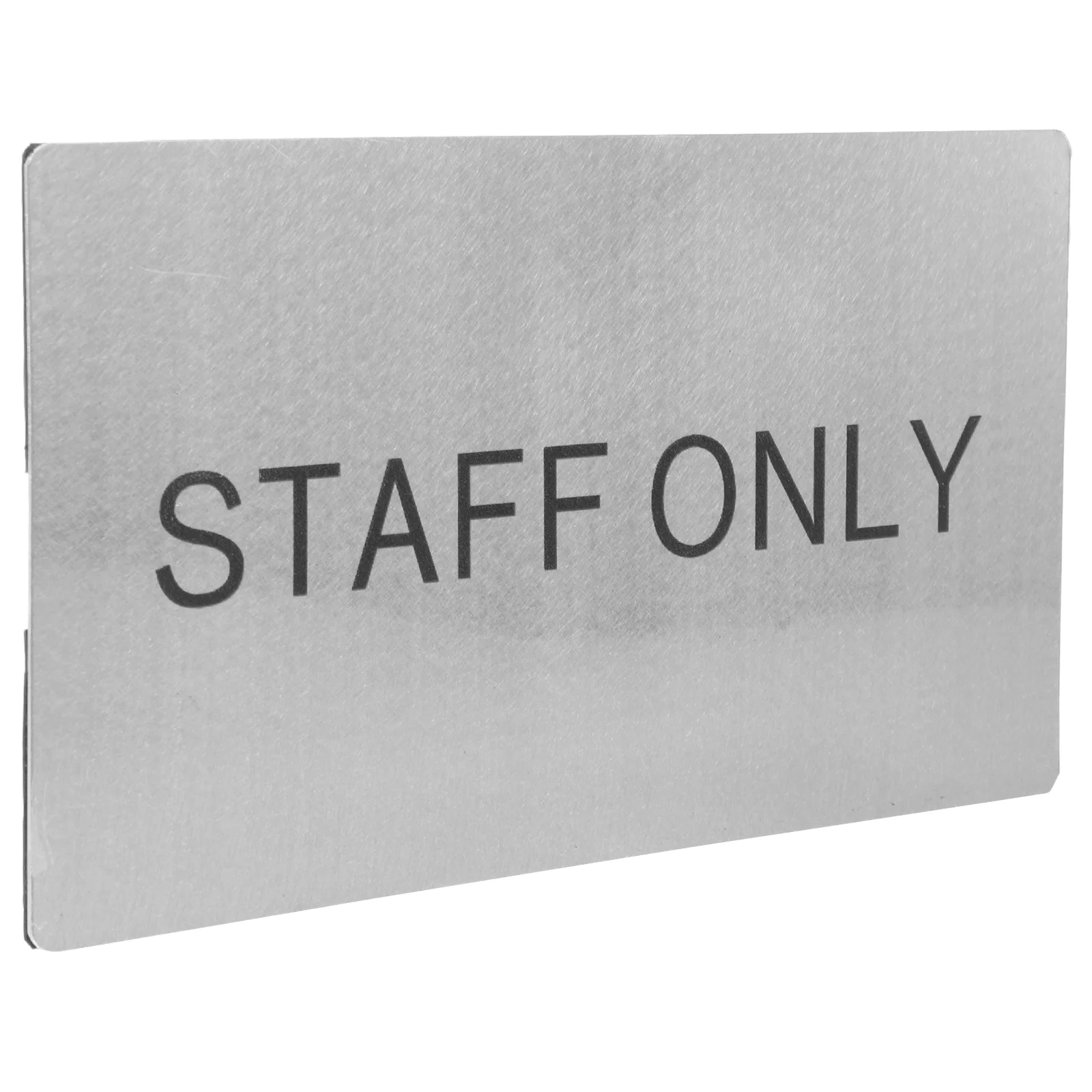 

Sign Business Office Decoration Door for Home Plate House Number Replacement Silver Staff Only