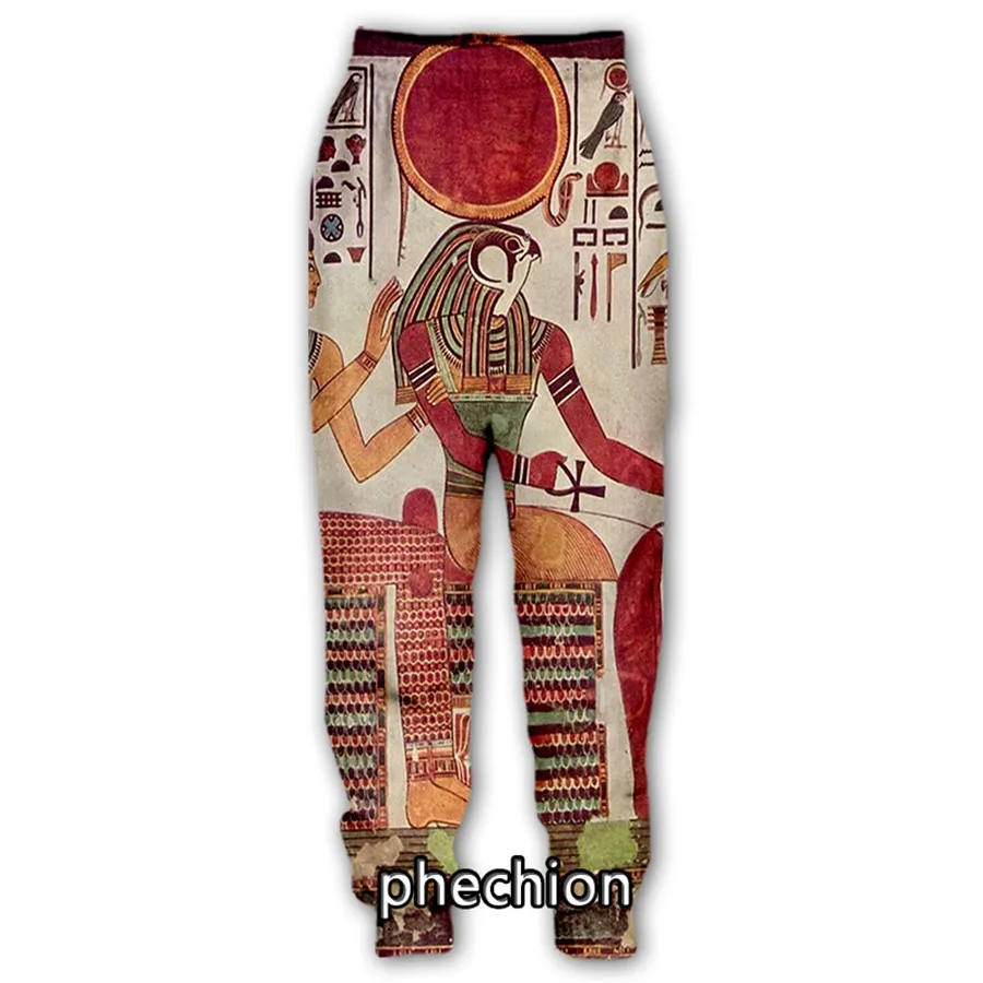 Phechion New Men/Women Horus Egyptian God Egyptian Symbol 3D Printed Casual Pants Streetwear Loose Sporting Long Trousers K169