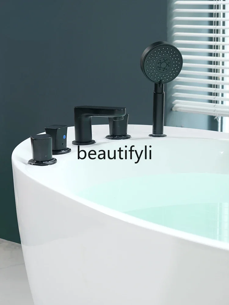 Acrylic seamless integration Nordic simple independent princess bathtub bath 1.4-1 m