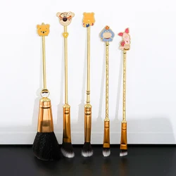 Cute Edward Pooh Bear Piglet Tigger Eeyore Makeup Brushes Set for Cosmetic Foundation Powder Blush Eyeshadow Kabuki Blending