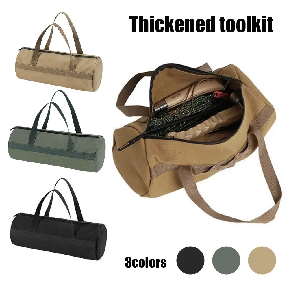 Camping Tent Stake Peg Bag Cylinder Large Capacity Ground Nail Hammer Storage Tool Pouch Lightweight Outdoor Portable Holder