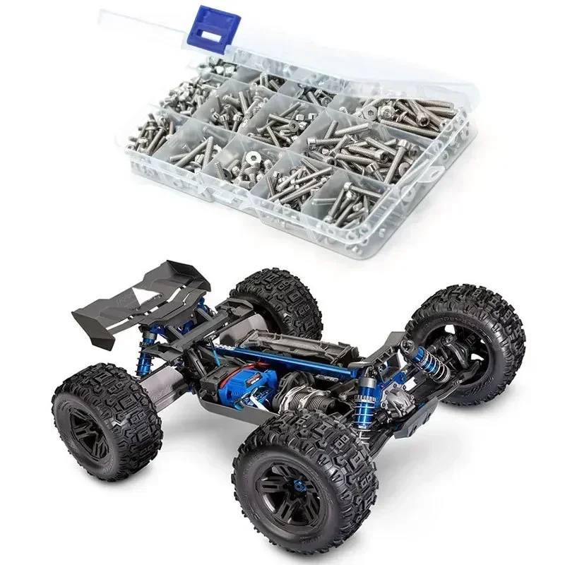 SDX RC Full Set Stainless Steel Screw Tool Upgrade Parts For RC Car 1/8 Trxs Sledge car accessories S1045