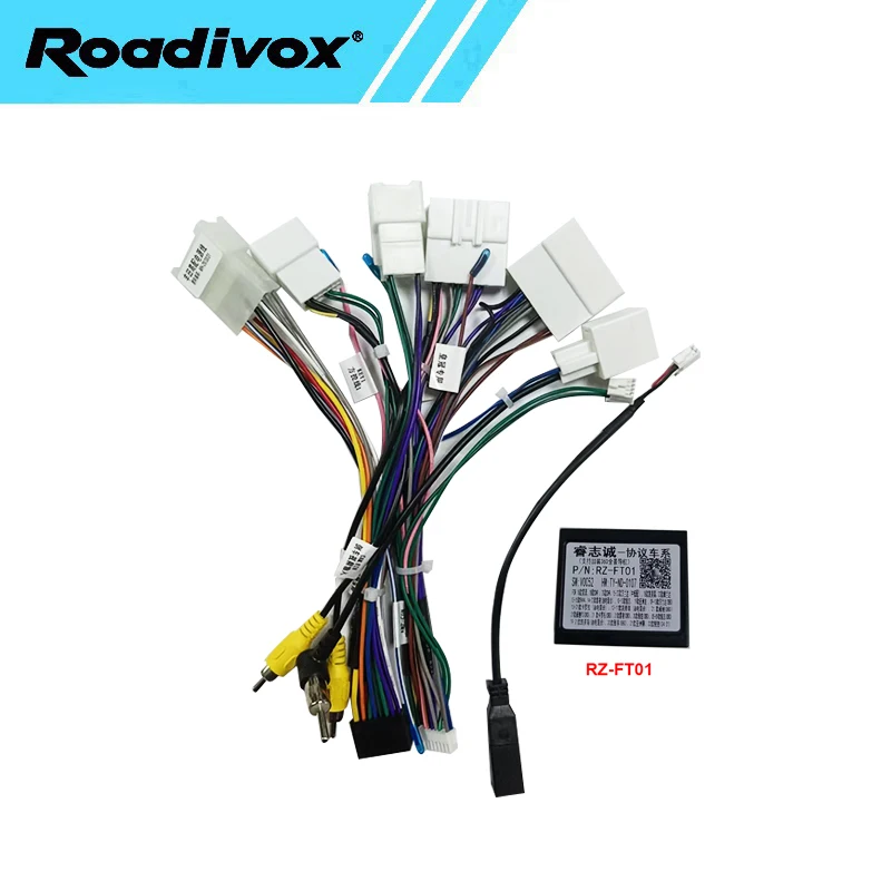 android Car radio Canbus Box Decoder For Toyota Corolla/Camry/CHR /RAV4/ LAND CRUISER 16 pin Wiring Harness Plug Power Cable