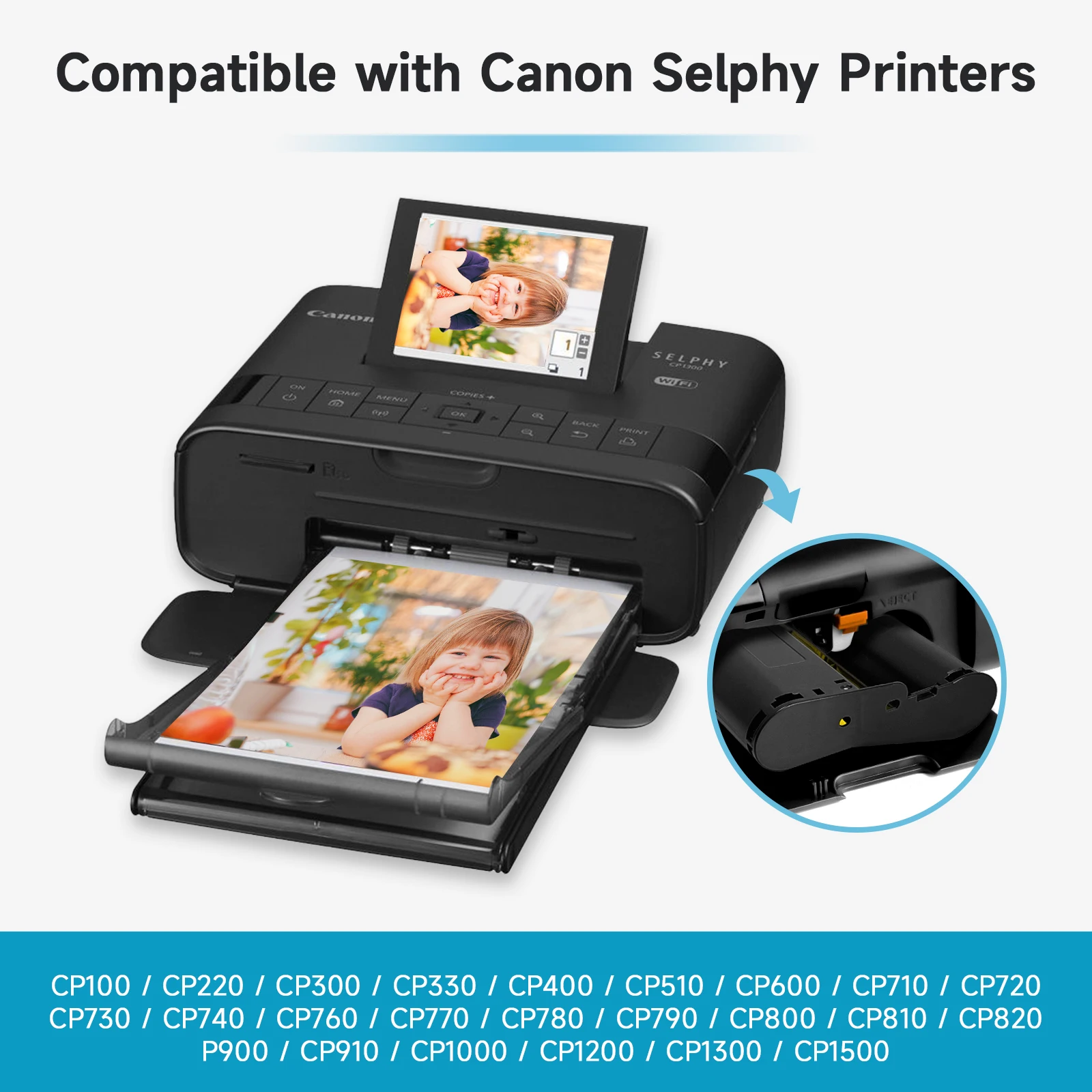 KP108 Compatible For Canon Selphy Color Paper Set CP1500 CP1300 CP1200 CP910 CP900 Photo Paper Printer KP108IN 6 Inch