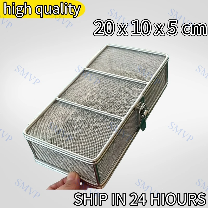 High quality Dental Sterilization Net Sterilizing Basket with Lid Stainless Steel Surgical Instrument Autoclave Disinfection Box view 4