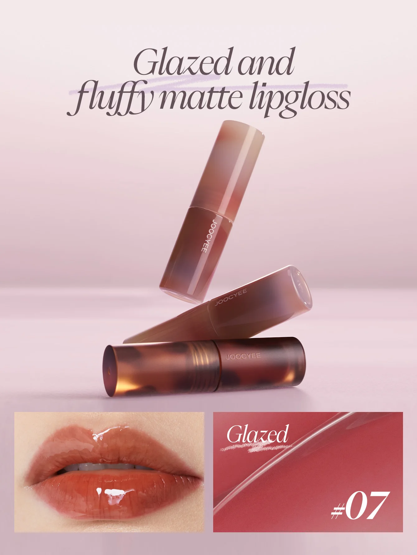 JOOCYEE GLAZED and FLUFFY MATTE LIPGLOSS 2.3g