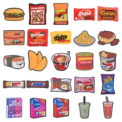 Fast Food Shoes Charms Women Snacks Chocolate Candy Shoe Decoration Accessories For Kids Girls Adult Party Favor