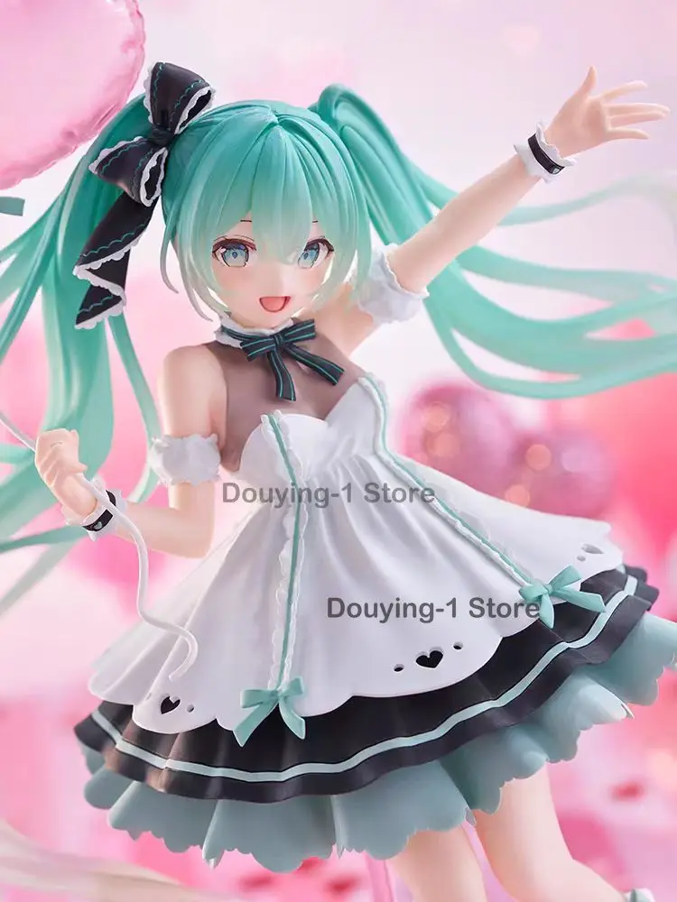 

In Stock Original TAITO Miku Birthday 2025 Party Ver. Official Figure Love Balloon Action Figure 18cm PVC Collectible Model Gift