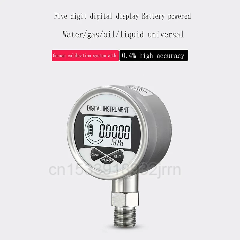 Precision Digital Pressure Gauge 0.4 Grade High Precision YS80 Stainless Steel Shockproof Vacuum Negative Pressure Gauge 80 Dial