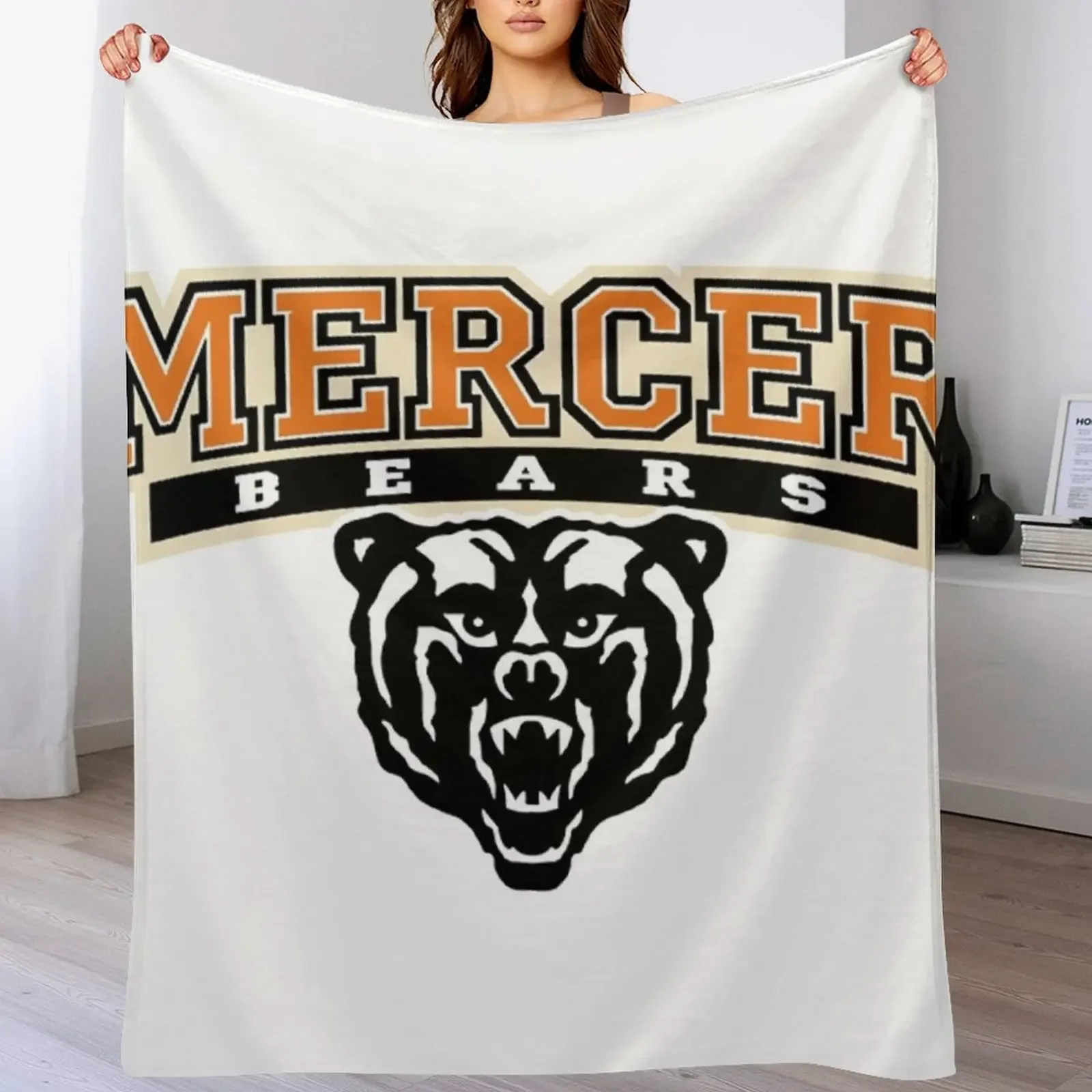 Koc do rzucania Mercer Bears 2 Spersonalizowany prezent Koce dekoracyjne