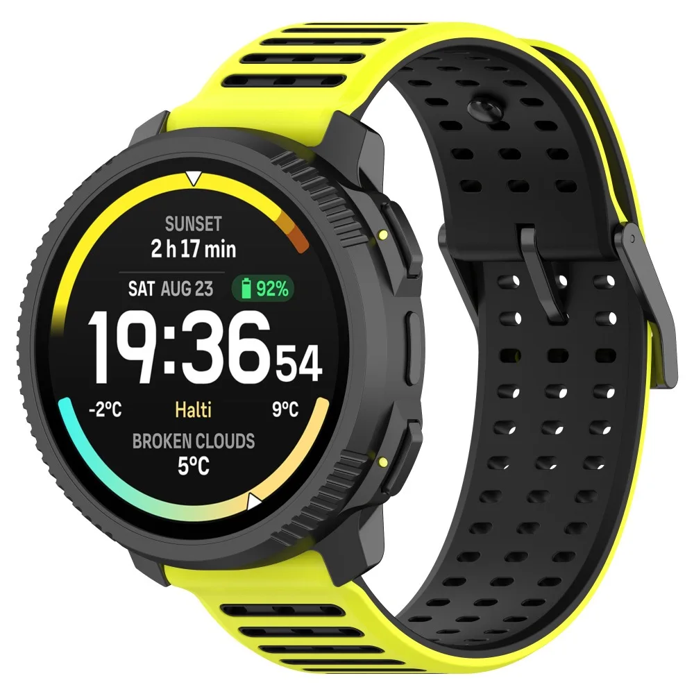 Silicone Strap 22mm For Suunto Vertical 2/1/RACE 2/RACE S/Ocean/Run Bracelet WatchBand For Suunto 5 9 Peak Pro Rubber Wristband