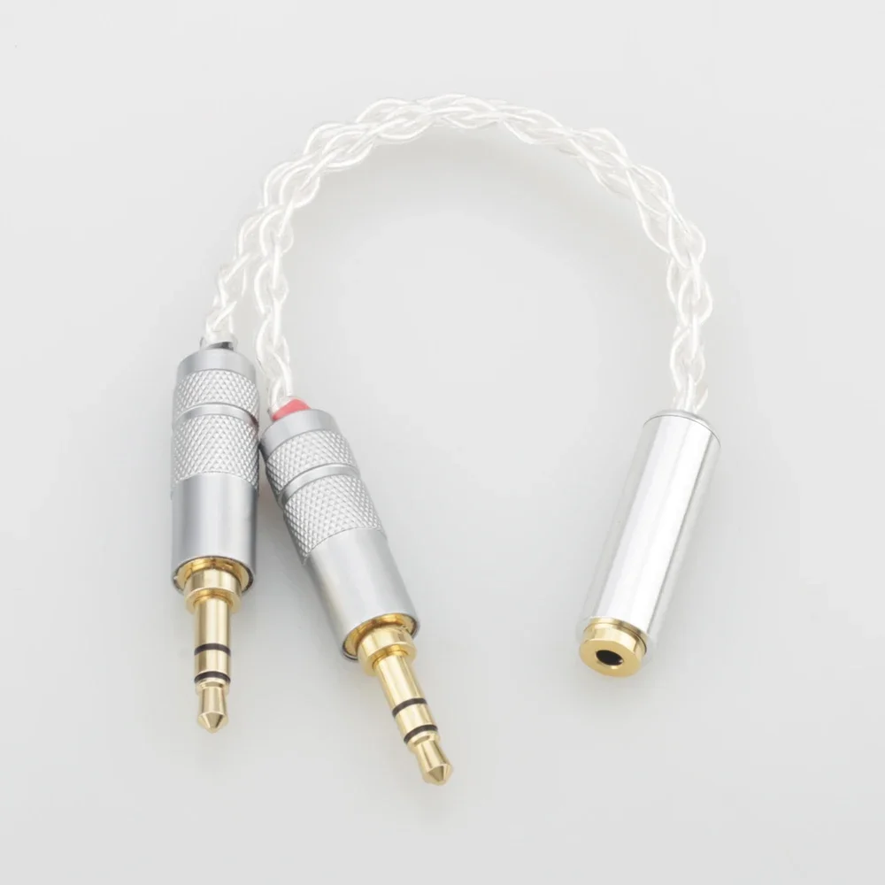 Audiocrast HC024 المزدوج الناتج AUX سماعة ميكروفون مقرنة محول 2.5 مللي متر أنثى إلى 3.5 مللي متر ذكر لمشغل بونو