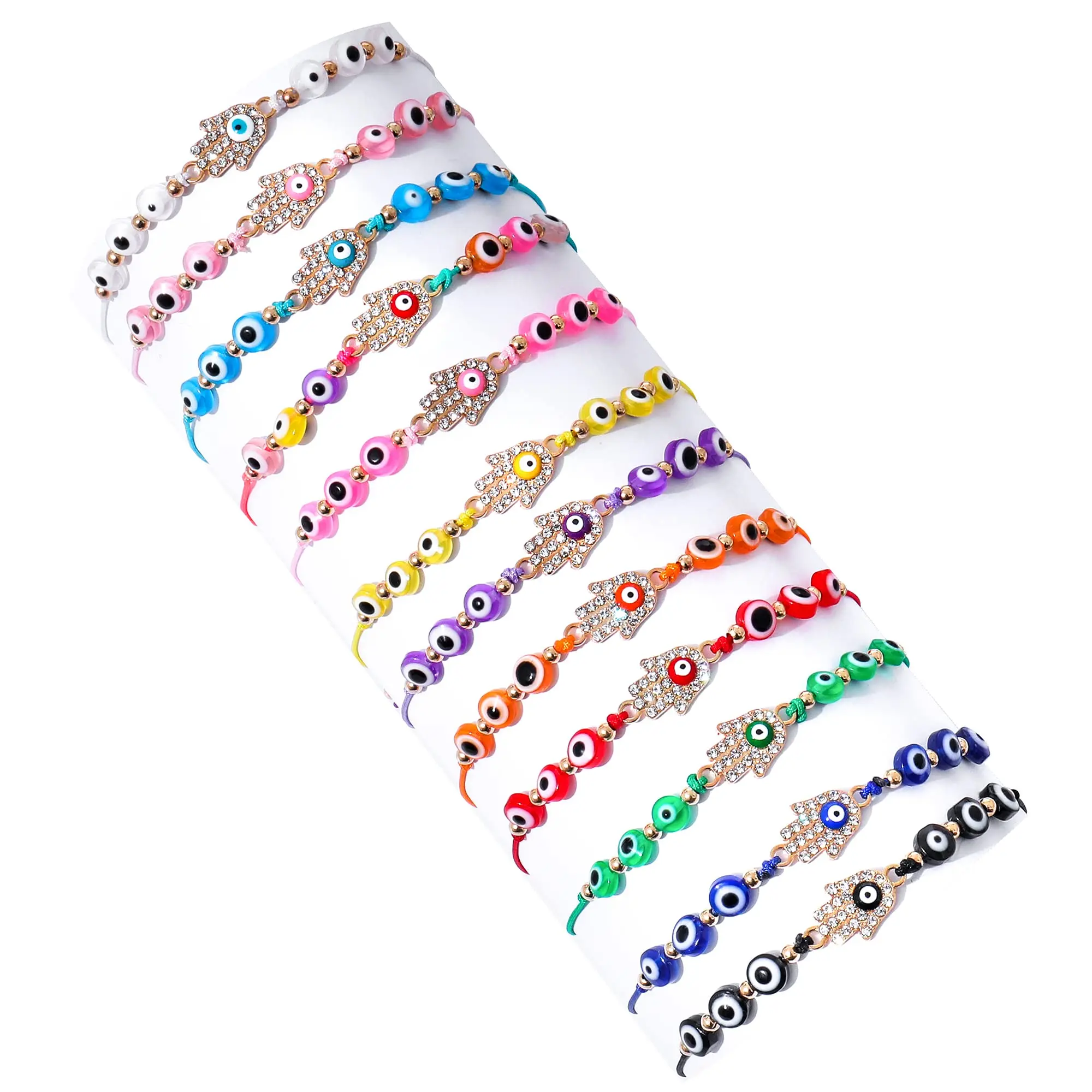 11PCS Polymer Clay Letter Beads Kit - Bohemian Alphabet Beads with Stretch Strings for Custom Friendship Bracelets Making