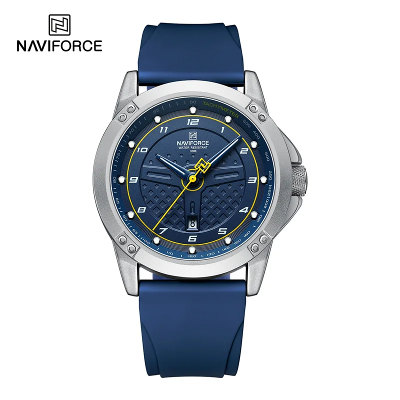 NAVIFORCE Casual Quartz Wristwatch Fashion Waterproof Men\'s Watches Sport Silicone Strap Male Luminous Clock Relogio Masculino